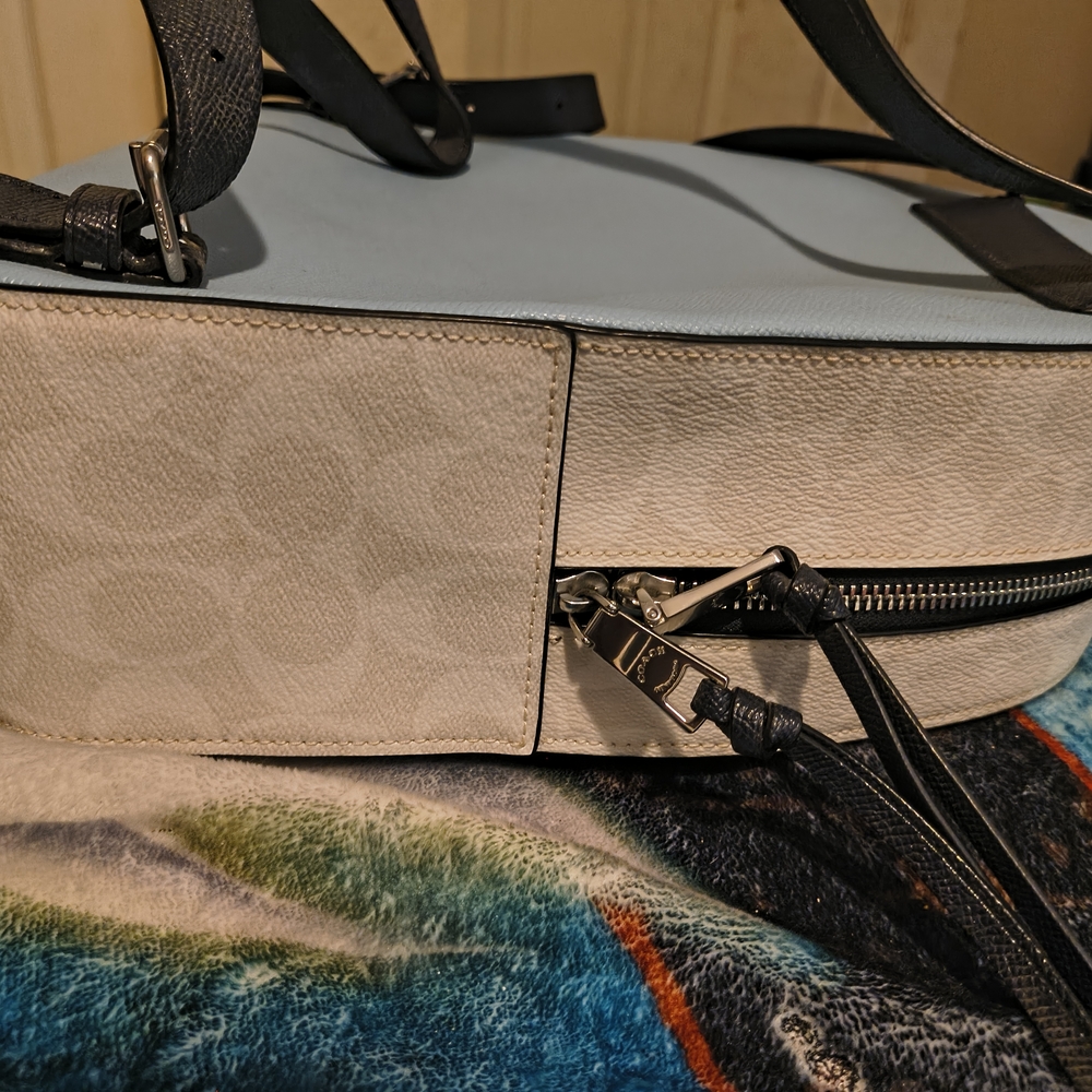 EUC! Coach Jordyn Sky Blue Leather Backpack - Picture 10 of 13